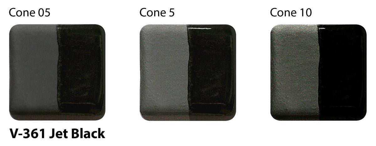 Underglaze (Πυρόχρωμα) Amaco Velvet No. V-361 Jet Black.