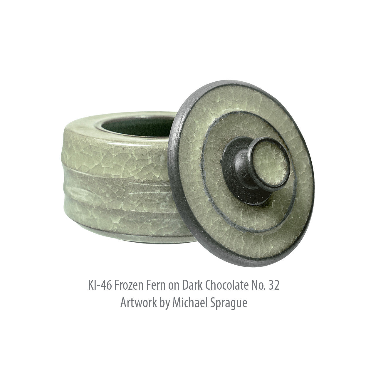 Γυάλωμα Stoneware Amaco Kiln Ice No. KI-46 Frozen Fern.