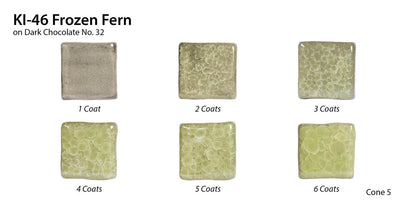 Γυάλωμα Stoneware Amaco Kiln Ice No. KI-46 Frozen Fern.