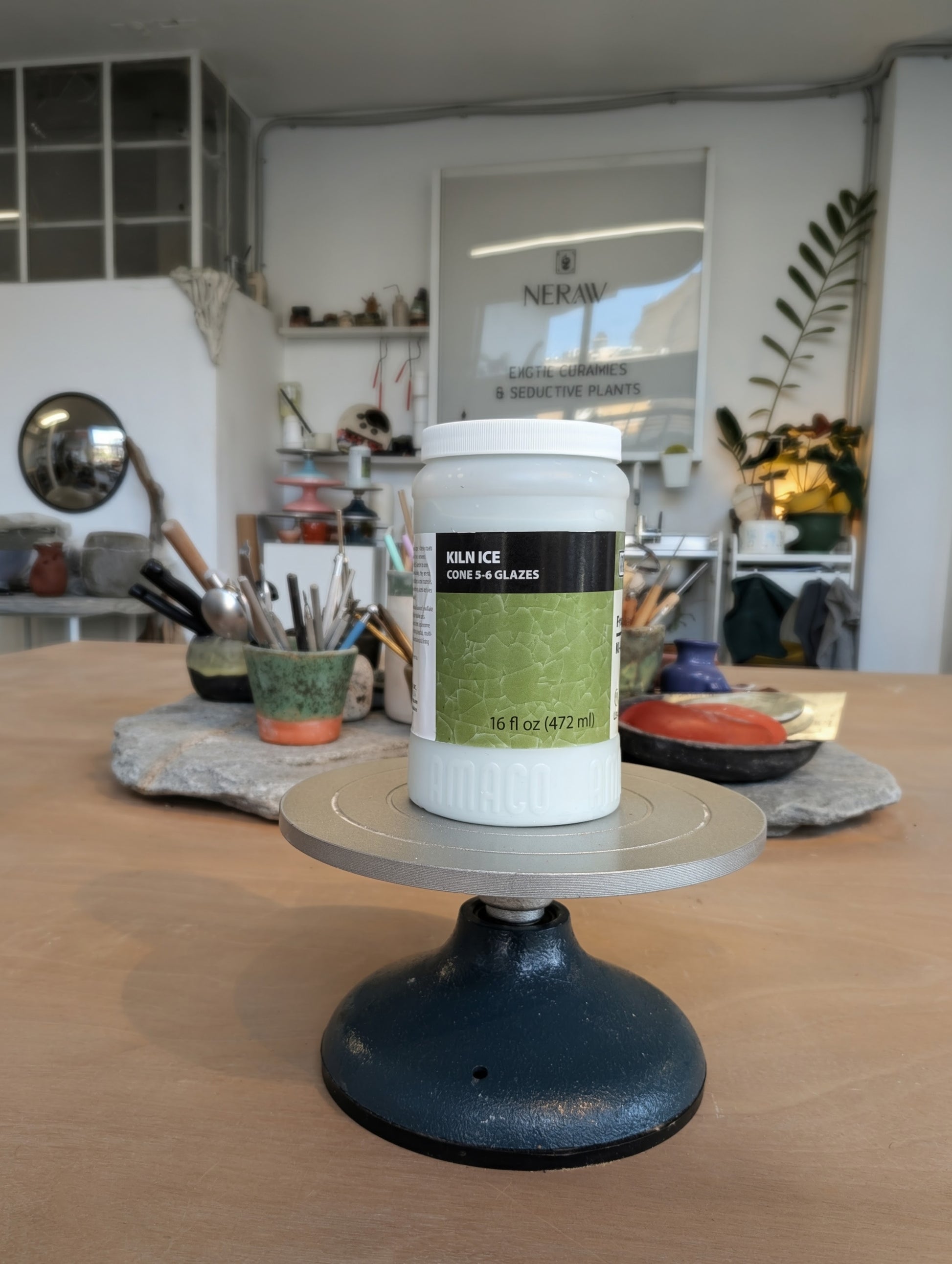 Γυάλωμα Stoneware Amaco Kiln Ice No. KI-46 Frozen Fern.