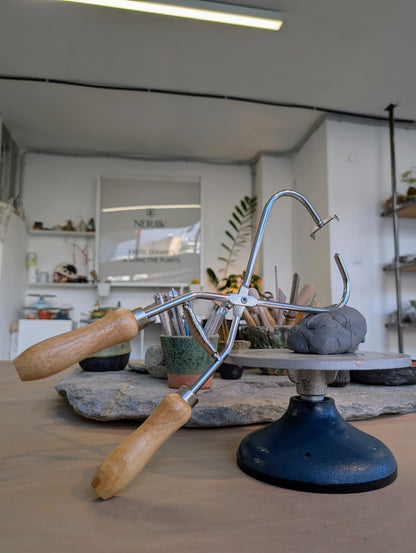 Τσιμπίδα Υαλώματος Κεραμικής με Ξύλινη Λαβή.