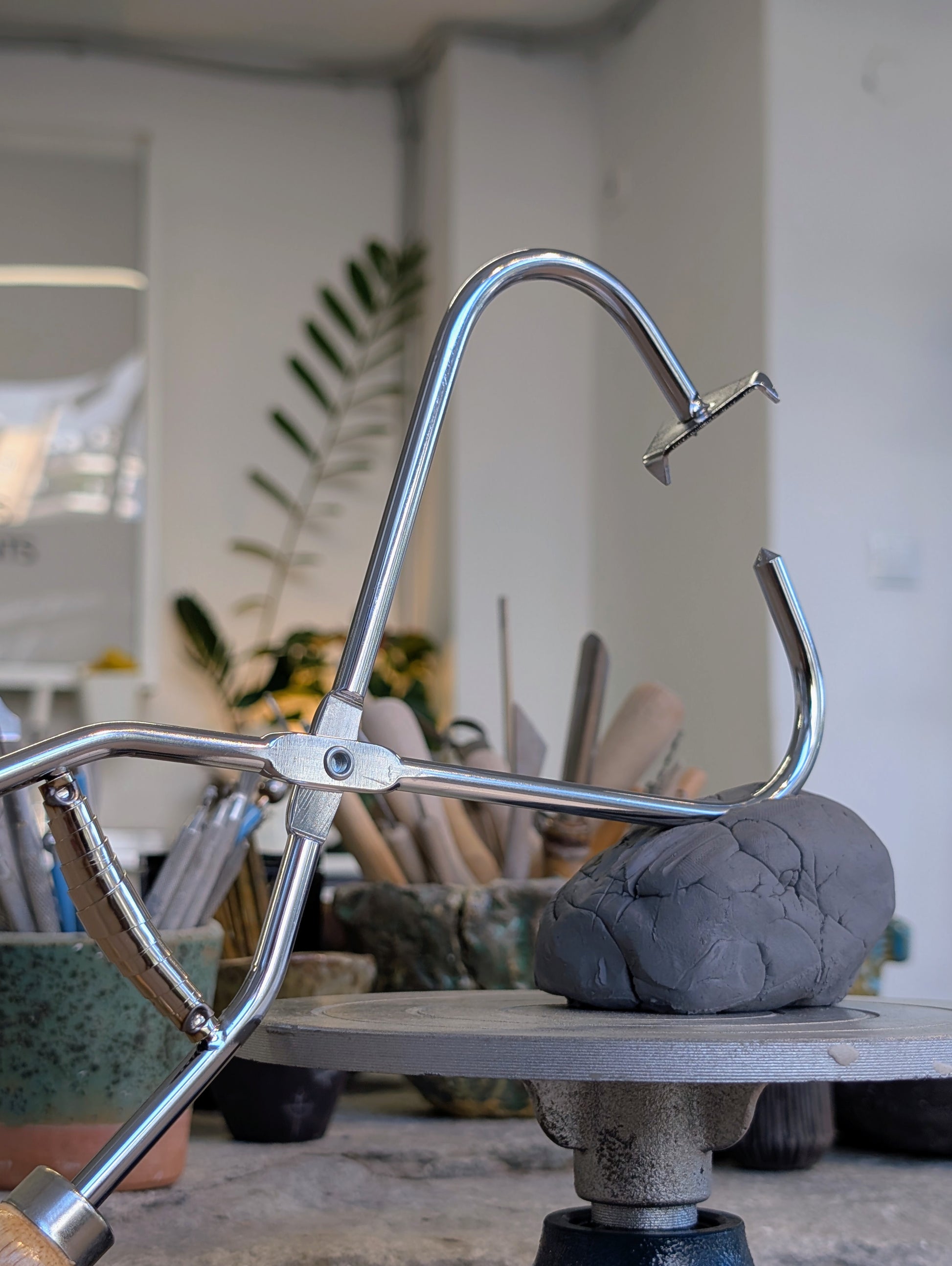 Τσιμπίδα Υαλώματος Κεραμικής με Ξύλινη Λαβή.